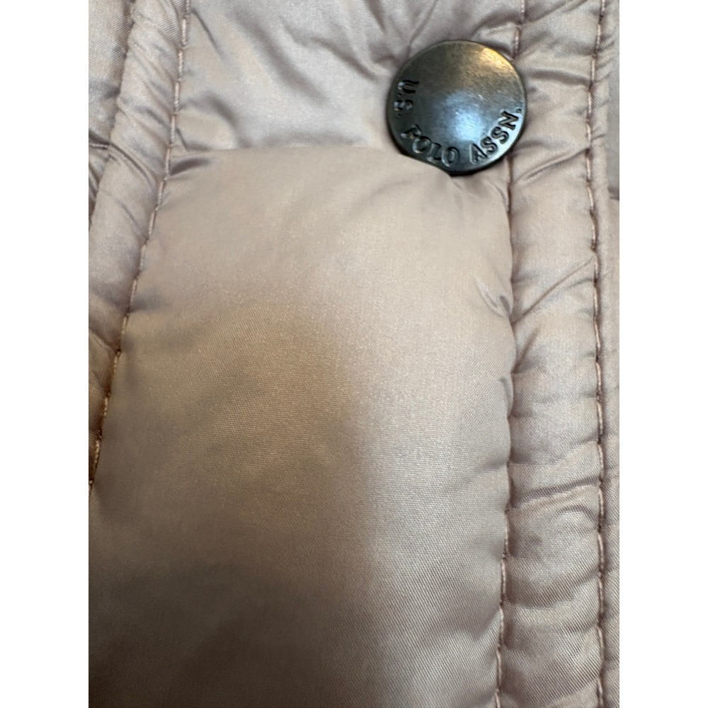 US Polo Assn Womens Pearl Quilted Puffer Vest Snap Zip Small 015108N5 NEW - Picture 6 of 8